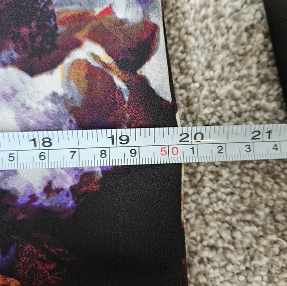 Lightweight Black Floral Chiffon blouse by Ellen Tracy in Small-med - Picture 6 of 12